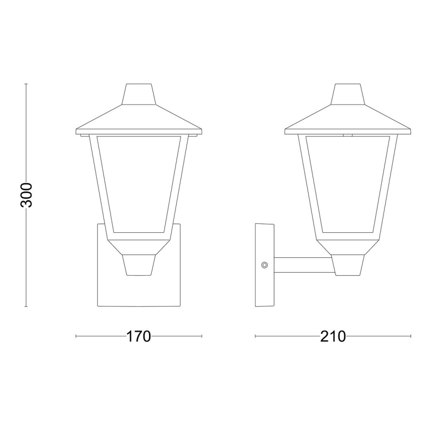 Philips - Applique da esterno KINNO 1xE27/25W/230V IP44