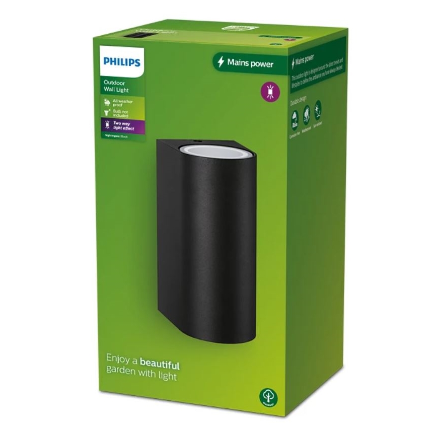 Philips - Applique da esterno NIGHTINGALE 2xGU10/35W/230V IP44