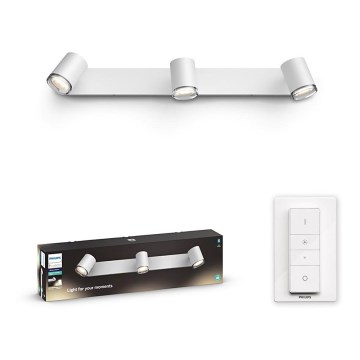 Philips - Applique LED da bagno dimmerabile Hue ADORE 3xGU10/5W/230V IP44 + telecomando