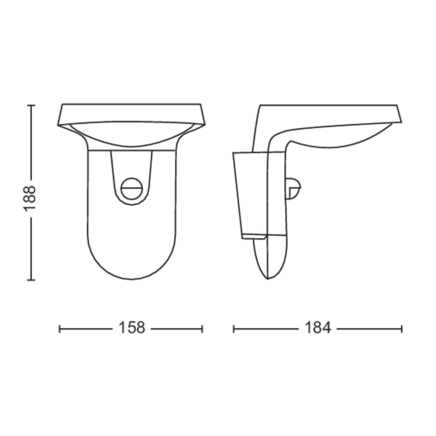 Philips - Applique LED solare con sensore LED/1,2W/4V 4000K IP44