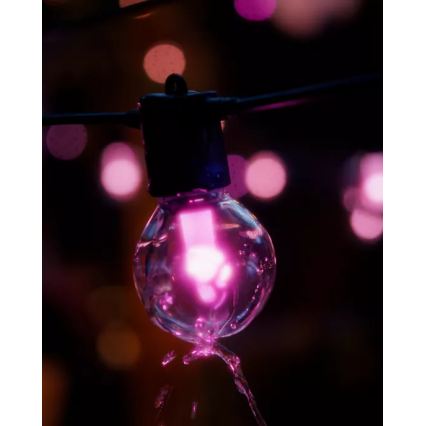 Philips - LED RGBW Catena luminosa estendibile dimmerabile per esterni Hue FESTAVIA 30 LED 21 m IP65