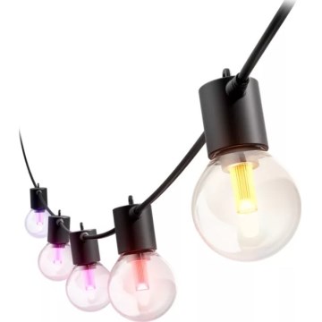 Philips - Catena luminosa da esterno dimmerabile LED RGBW Hue FESTAVIA 10 LED 7 m IP65