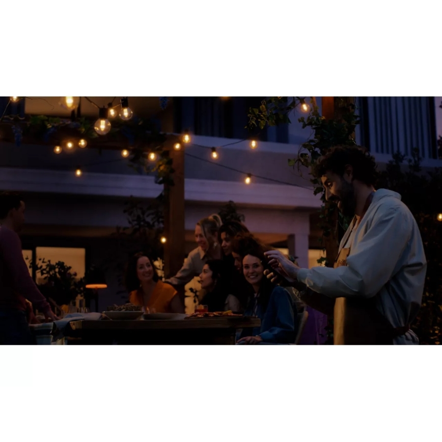 Philips - Catena luminosa da esterno dimmerabile LED RGBW Hue FESTAVIA 10 LED 7 m IP65