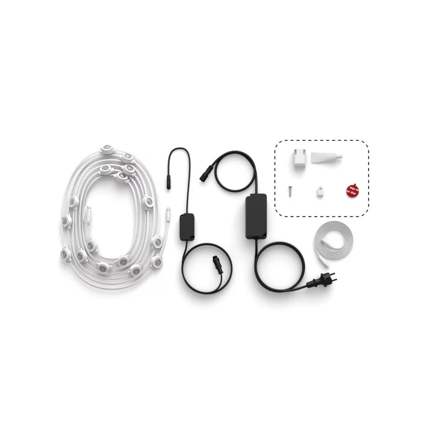 Philips - Catena luminosa LED RGBW dimmerabile per esterni Hue FESTAVIA 32xLED 18m 1000-20000K IP65