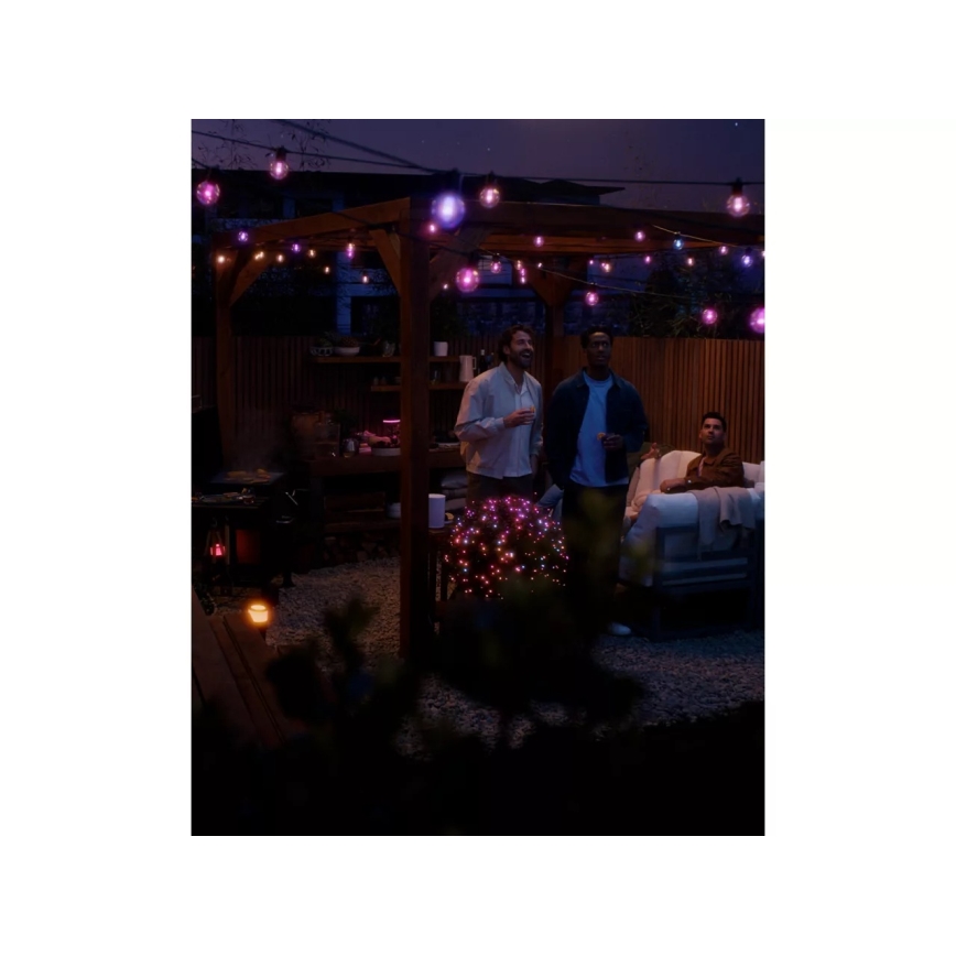 Philips - Catena luminosa per esterni dimmerabile LED RGBW Hue FESTAVIA 20 LED 14 m IP65