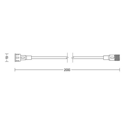 Philips - Cavo di prolunga per esterni 2m IP67