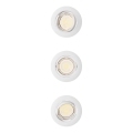 Philips - Confezione da 3 faretti da incasso PERIDOT 1xGU10/7W/230V bianco