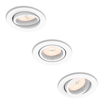 Philips - Confezione da 3 faretti da incasso PERIDOT 1xGU10/7W/230V bianco