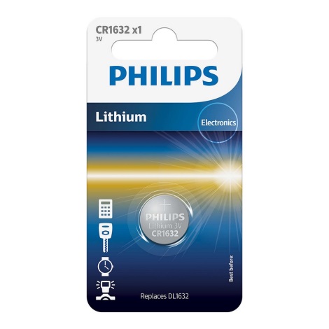 Philips CR1632/00B - Batteria a bottone al litio CR1632 MINICELLS 3V