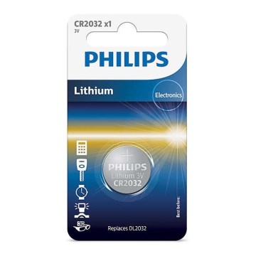 Philips CR2032/01B - Batteria a bottone al litio CR2032 MINICELLS 3V