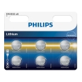 Philips CR2032P6/01B - 6 pezzi Batteria a bottone al litio CR2032 MINICELLS 3V 240mAh