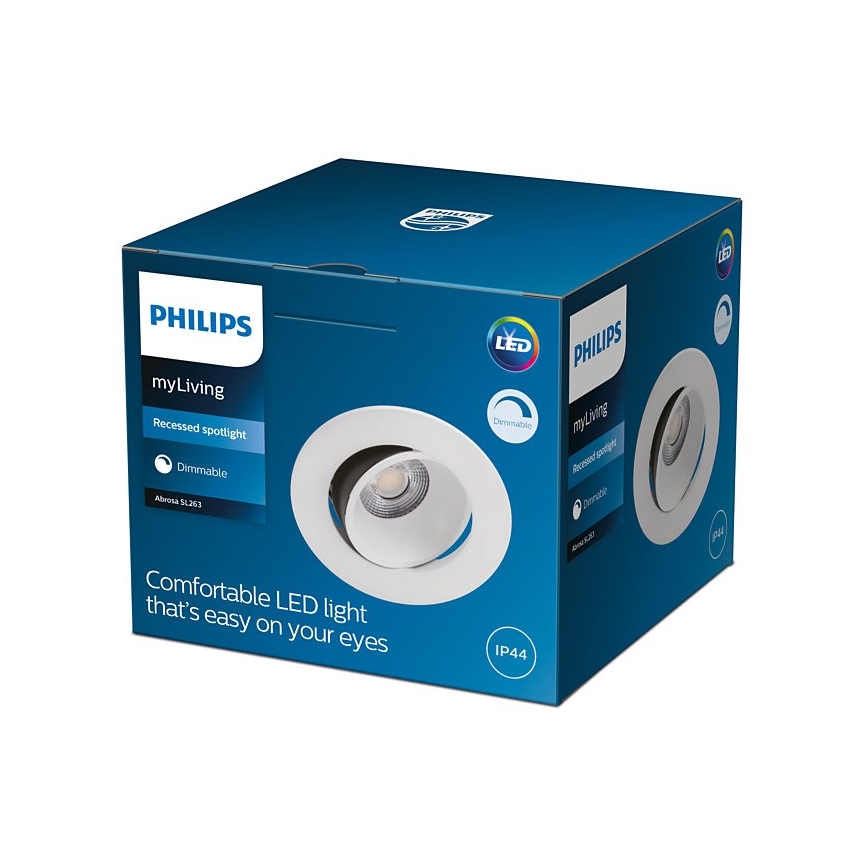 Philips - Faretto da incasso a LED dimmerabile per bagno ABROS 1xLED/9W/230V IP44