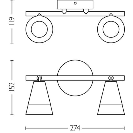 Philips - Faretto CLEFT 2xGU10/5W/230V