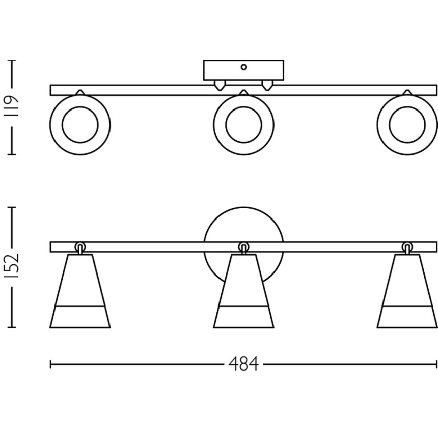 Philips - Faretto CLEFT 3xGU10/5W/230V
