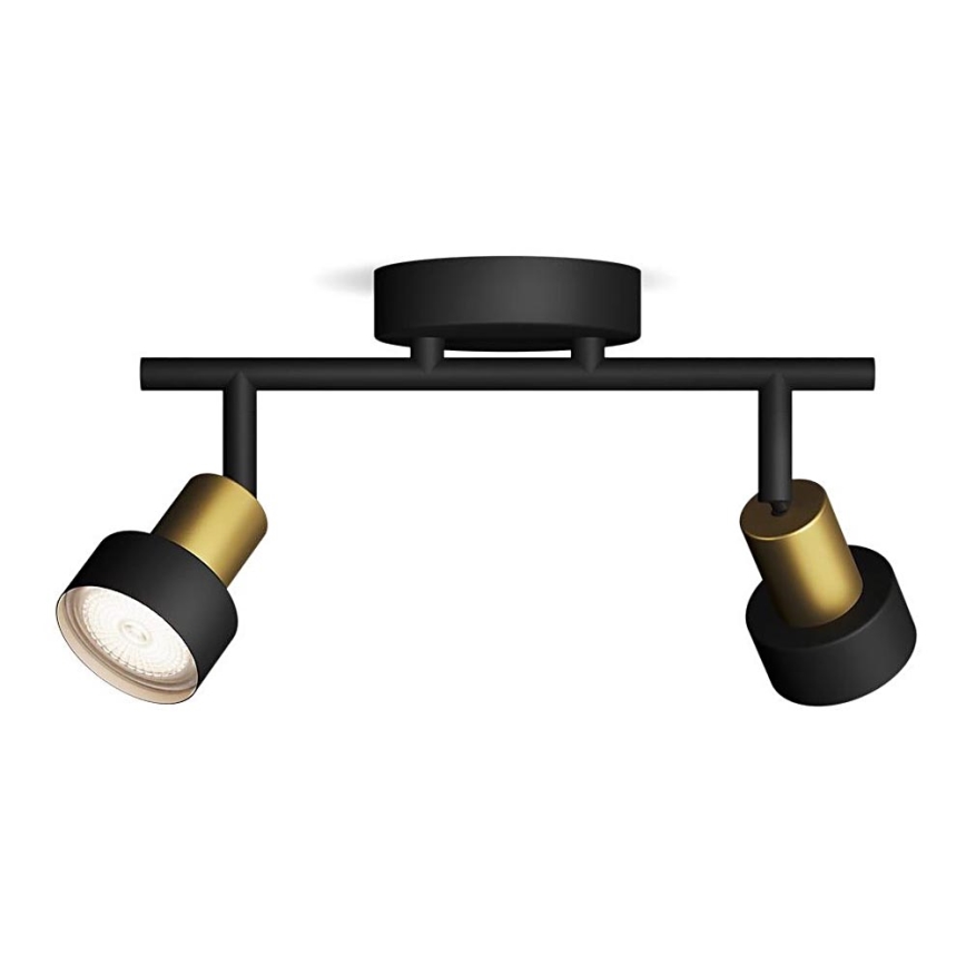 Philips - Faretto CONDUIT 2xGU10/5W/230V nero/ottone