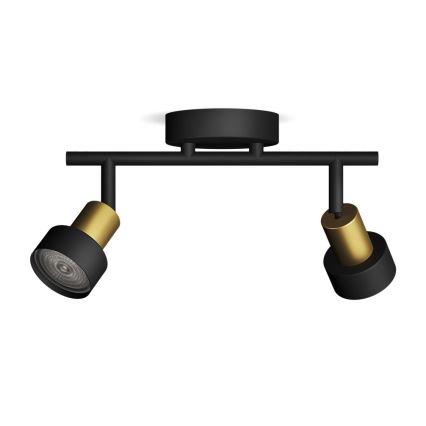 Philips - Faretto CONDUIT 2xGU10/5W/230V nero/ottone