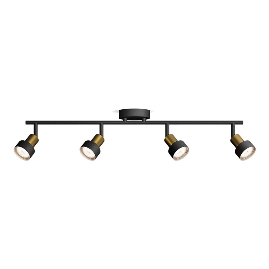 Philips - Faretto CONDUIT 4xGU10/5W/230V nero/ottone