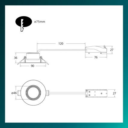 Philips - Faretto da incasso dimmerabile CILANTRO LED/5W/230V 2700K nero
