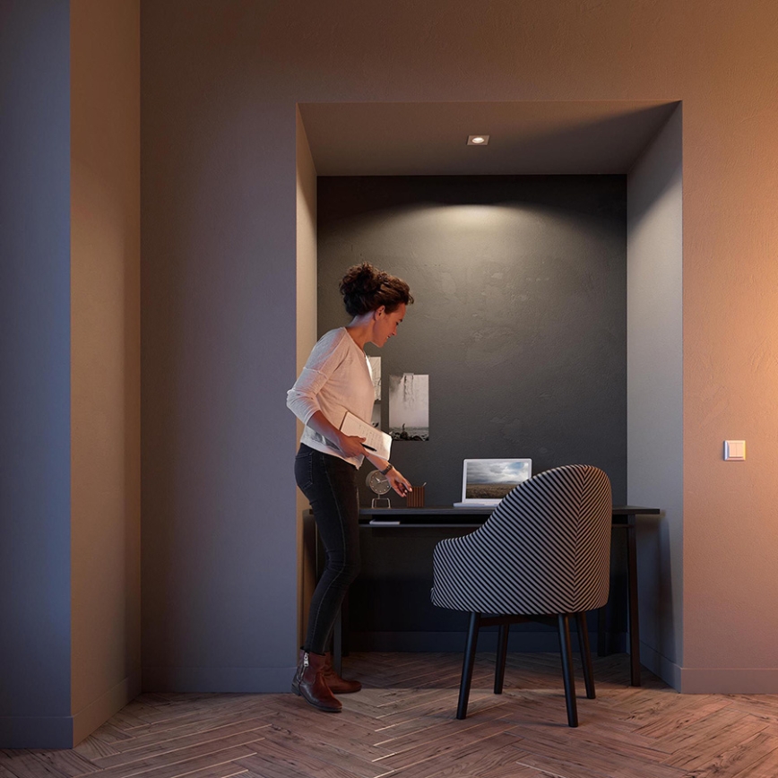 Philips - Faretto LED RGBW da incasso dimmerabile DONEGAL 1xGU10/4,8W/230V + telecomando