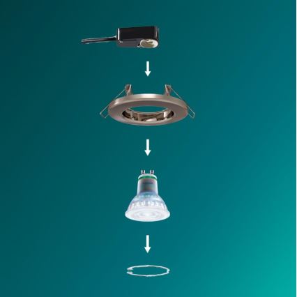 Philips - Faretto da incasso LED RGBW dimmerabile PERIDOT 1xGU10/6W/230V argento + telecomando