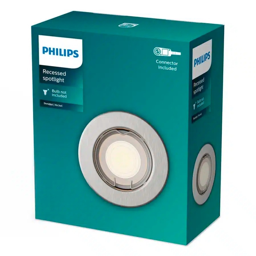 Philips - Faretto da incasso LED RGBW dimmerabile PERIDOT 1xGU10/6W/230V argento + telecomando