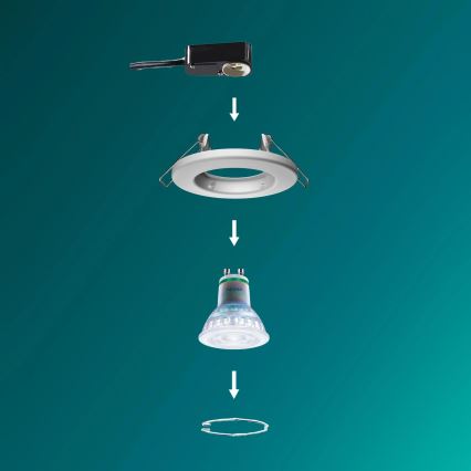 Philips - Faretto da incasso LED RGBW dimmerabile PERIDOT 1xGU10/6W/230V bianco + telecomando