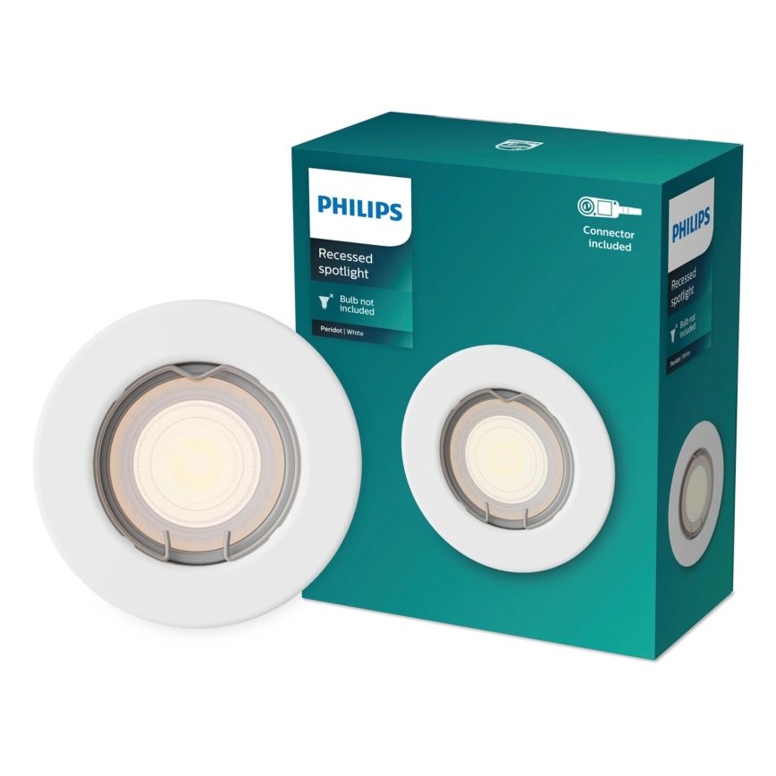 Philips - Faretto da incasso LED RGBW dimmerabile PERIDOT 1xGU10/6W/230V bianco + telecomando
