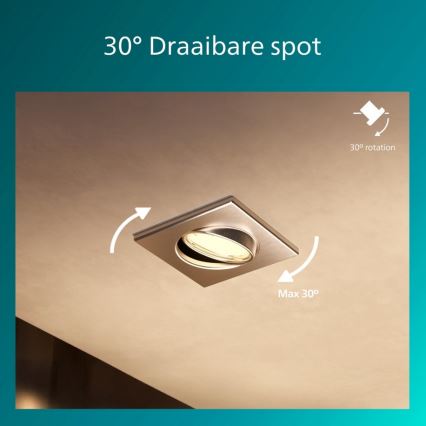Philips - Faretto da incasso PERIDOT 1xGU10/7W/230V argento