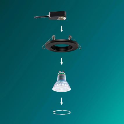 Philips - Faretto da incasso PERIDOT 1xGU10/7W/230V nero