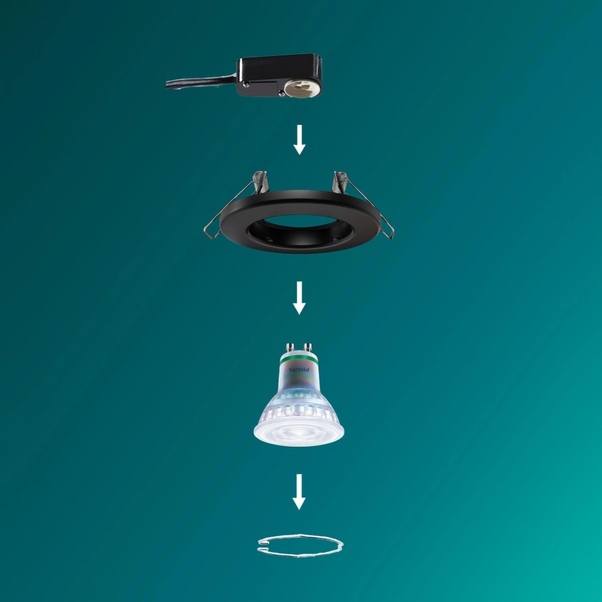Philips - Faretto da incasso PERIDOT 1xGU10/7W/230V nero