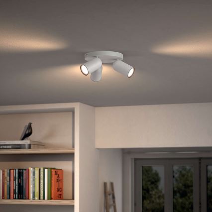 Philips - Faretto LED RGBW dimmerabile PONGEE 3xGU10/4,8W/230V 3000K bianco + telecomando