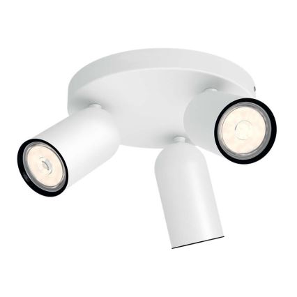 Philips - Faretto LED RGBW dimmerabile PONGEE 3xGU10/4,8W/230V 3000K bianco + telecomando