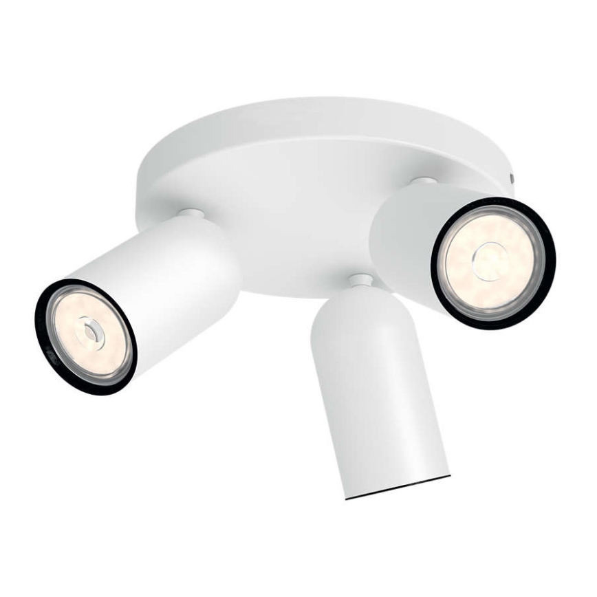 Philips - Faretto LED RGBW dimmerabile PONGEE 3xGU10/4,8W/230V 3000K bianco + telecomando