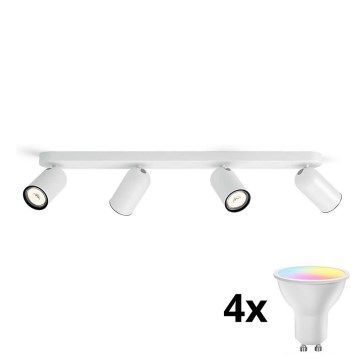 Philips - Faretto dimmerabile LED RGBW PONGEE 4xGU10/4,9W/230V 2700-6500K bianco