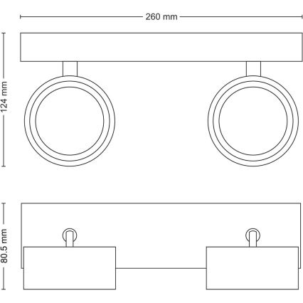 Philips - Faretto LED 2xLED/5,5W/230V bianco