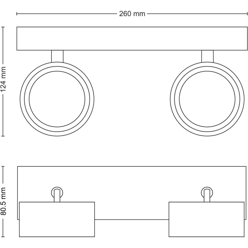 Philips - Faretto LED 2xLED/5,5W/230V bianco