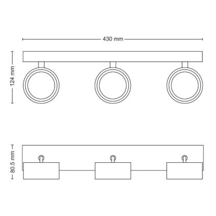 Philips - Faretto LED 3xLED/5,5W/230V bianco