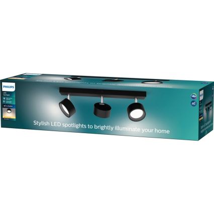 Philips - Faretto LED 3xLED/5,5W/230V nero