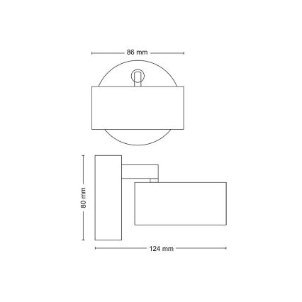 Philips - Faretto LED LED/5,5W/230V bianco