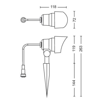 Philips - Faretto LED da esterno LED/24W/230V 2700K IP44