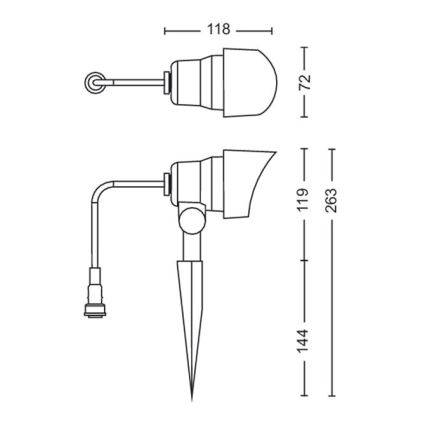 Philips - Faretto LED da esterno LED/6W/12V 4000K IP44