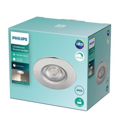 Philips - Faretto LED da incasso dimmerabile per bagno DIVE LED/5W/230V IP65