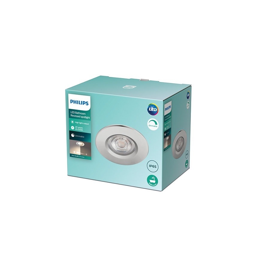 Philips - Faretto LED da incasso dimmerabile per bagno DIVE LED/5W/230V IP65