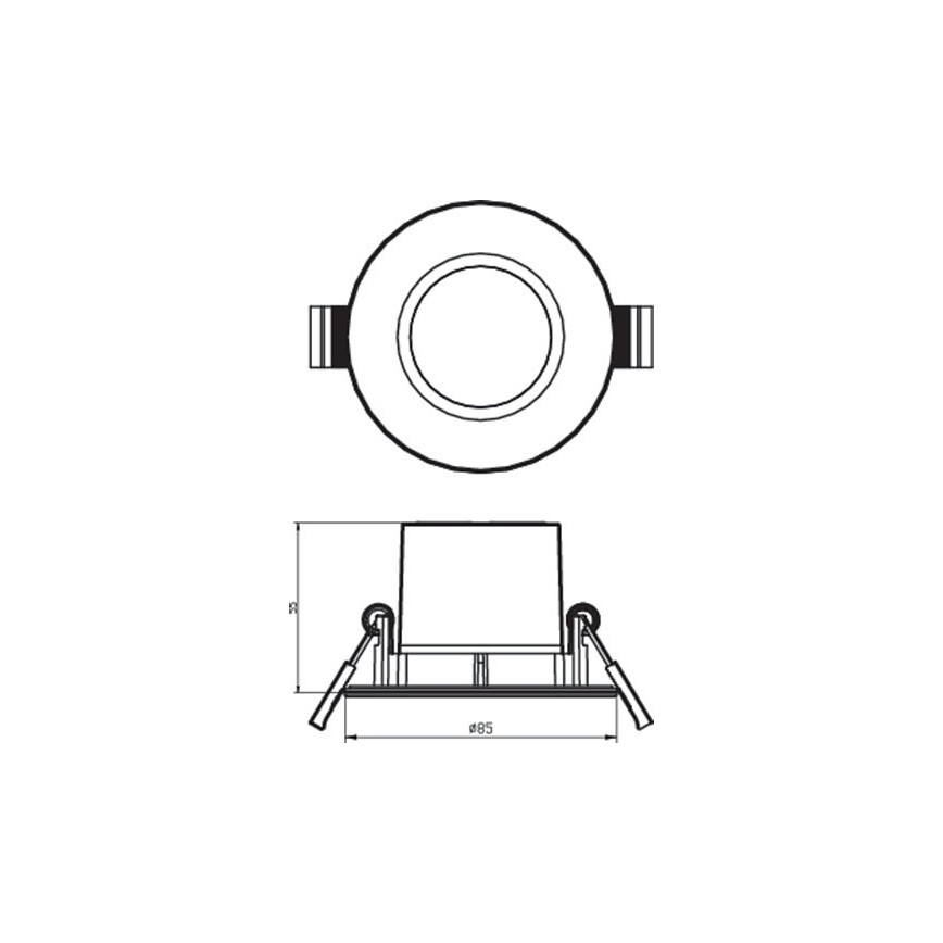 Philips - Faretto LED da incasso dimmerabile per bagno DIVE LED/5W/230V IP65