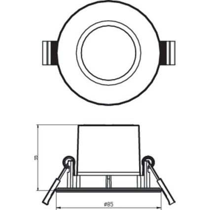 Philips - Faretto LED da incasso per bagno dimmerabile DIVE 1xLED/5W/230V IP65