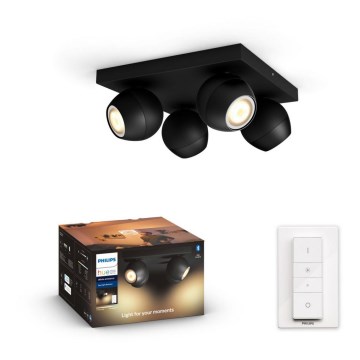 Philips - Faretto LED dimmerabile Hue BUCKRAM 4xGU10/5W/230V con telecomando