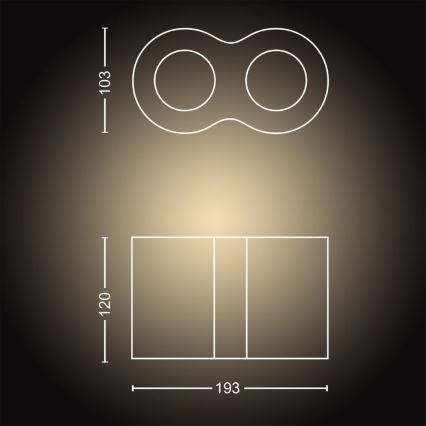 Philips - Faretto LED dimmerabile Hue PILLAR 2xGU10/4,2W/230V 2200-6500K + telecomando nero