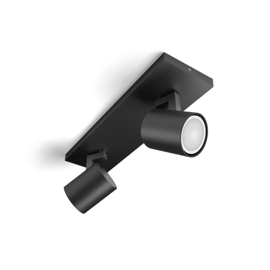 Philips - Faretto LED dimmerabile Hue RUNNER 2xGU10/4,2W/230V 2200-6500K + telecomando nero