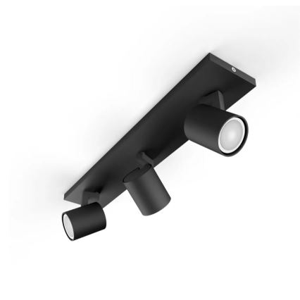 Philips - Faretto LED dimmerabile Hue RUNNER 3xGU10/4,2W/230V 2200-6500K + telecomando nero