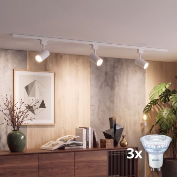 Philips - Faretto LED dimmerabile per sistema a binario EASYLINK 3xGU10/7W/230V 1 m bianco